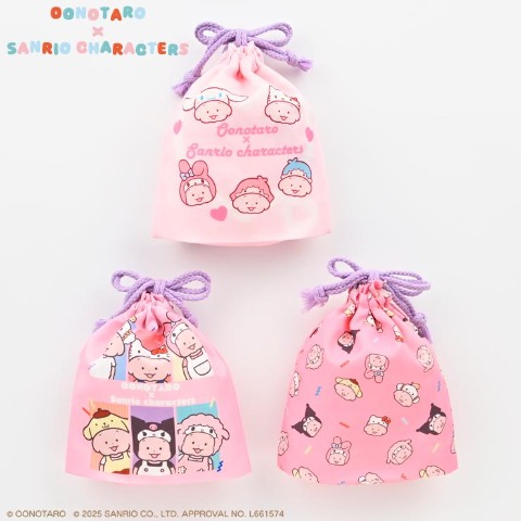 3枚組巾着（おおのたろう×サンリオキャラクターズ）