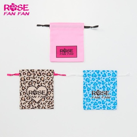 ３枚組巾着（ROSE FAN FAN)