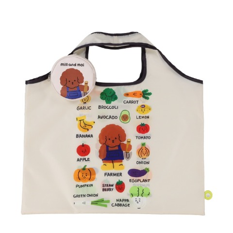 ポーチ付きショッピングバッグ（mill and moi)