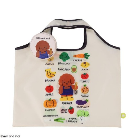 ポーチ付きショッピングバッグ（mill and moi)