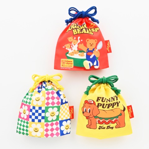 3枚組巾着（wiggle wiggle）