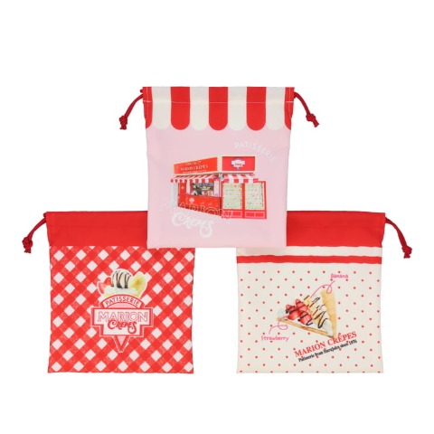 3枚組巾着（マリオンクレープ）