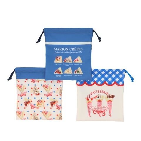 3枚組巾着（マリオンクレープ）