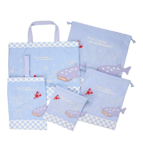 シューズバッグ（海の生き物）