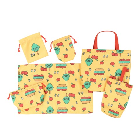 りんご柄シューズバッグ