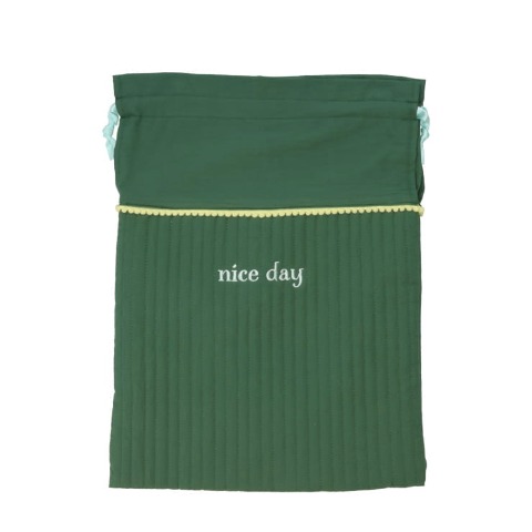 ロゴ刺しゅうイブル巾着L