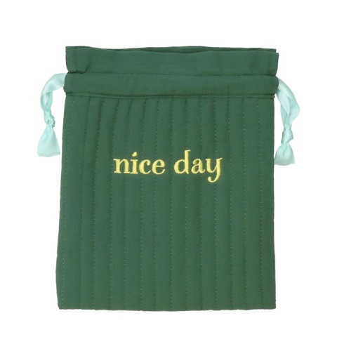 ロゴ刺しゅうイブル巾着S