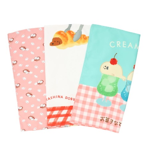 3枚組ランチクロス（お菓子などうぶつ工房）