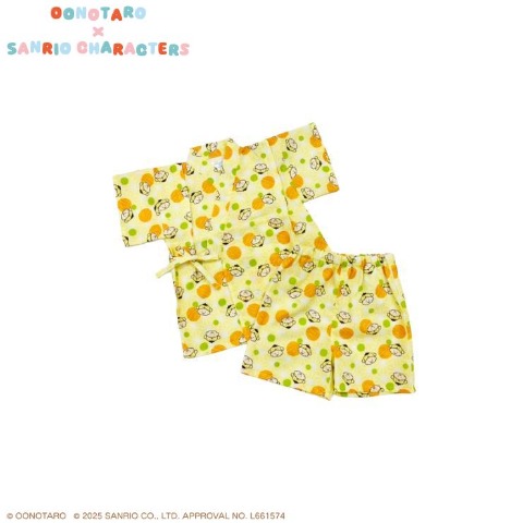 キッズ　甚平（100～120cm・おおのたろう×ポムポムプリン）