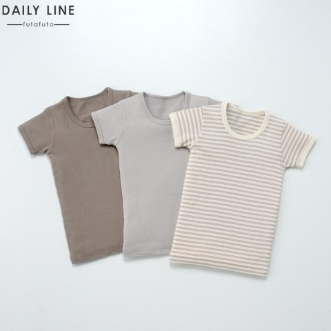ベビー　3枚組半袖シャツ肌着 (80・90・95cm　DAILY LINE)
