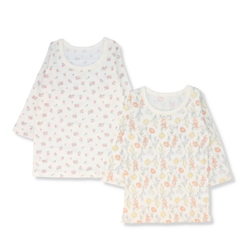 ベビー　長袖シャツ２枚組（80～95cm・Birthday+）