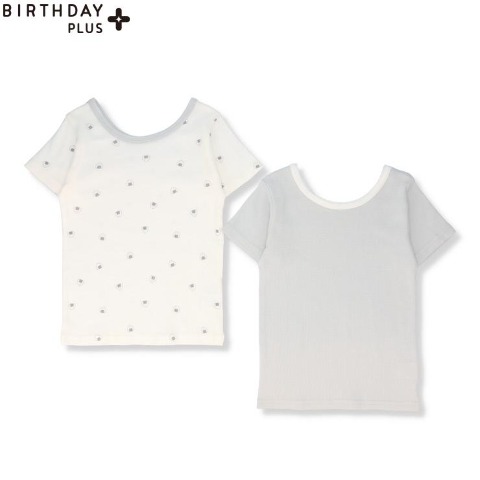 ベビー　半袖シャツ2枚組（70～95cm）（前後で着られる仕様）