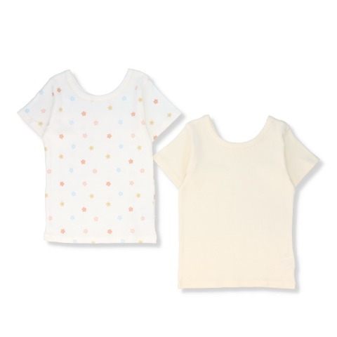 ベビー　半袖シャツ2枚組（70～95cm）（前後で着られる仕様）