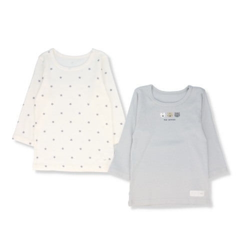 ベビー　長袖シャツ2枚組（70～95cm）