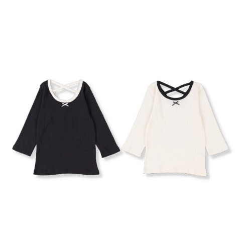 ベビー　2枚組長袖シャツ肌着（80～95cm・Minin Style)