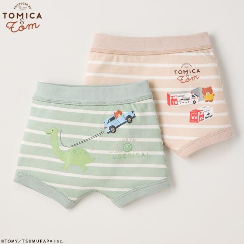 ベビー　2Pボクサーブリーフ　（90-95cm・トミカとトム）