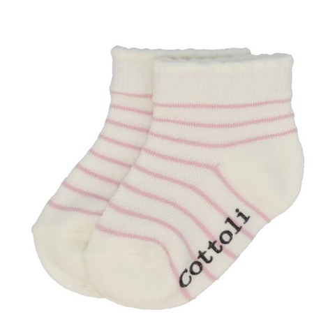 ベビー 3足組ショートクルーソックス（9~15cm・Cottoli）