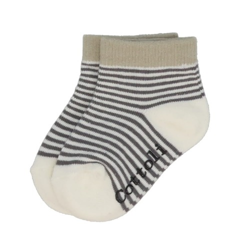 ベビー 3足組ショートクルーソックス（9~15cm・Cottoli）