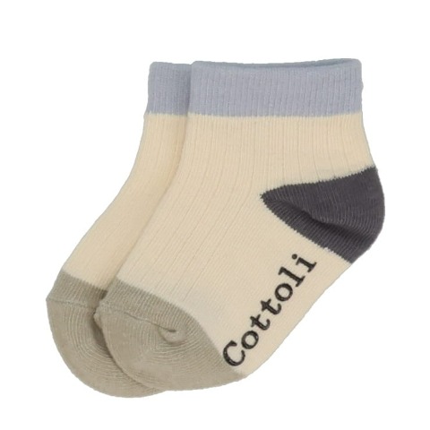 ベビー 3足組ショートクルーソックス（9~15cm・Cottoli）