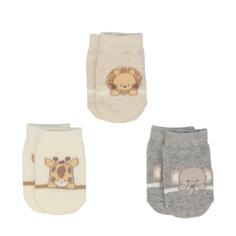 ベビー 3足組スニーカー丈ソックス（9~15cm・Cottoli）