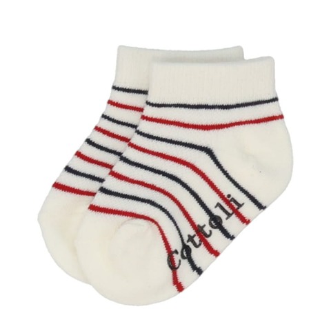 ベビー 3足組スニーカー丈ソックス（9~15cm・Cottoli）