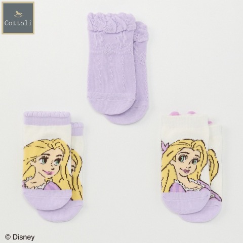 ベビー 3足組ショートクルーソックス（9~15cm Cottoli /Disney）