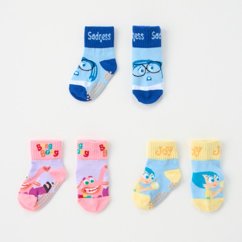 ベビー 　3足組クルーソックス (9～15cm・Disney/Pixar)
