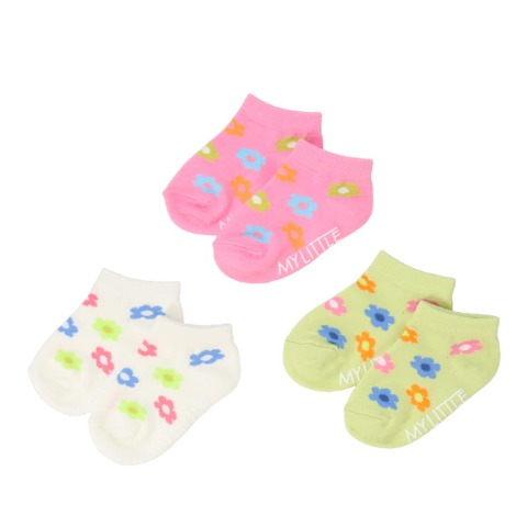 ベビー　3足組クルーソックス（9～15cm　MY LITTLE WONDER）