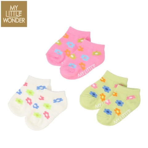 ベビー　3足組クルーソックス（9～15cm　MY LITTLE WONDER）