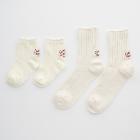 ベビー２足組クルーソックス（9～15・23～25cm　MY LITTLE WONDER/zensta