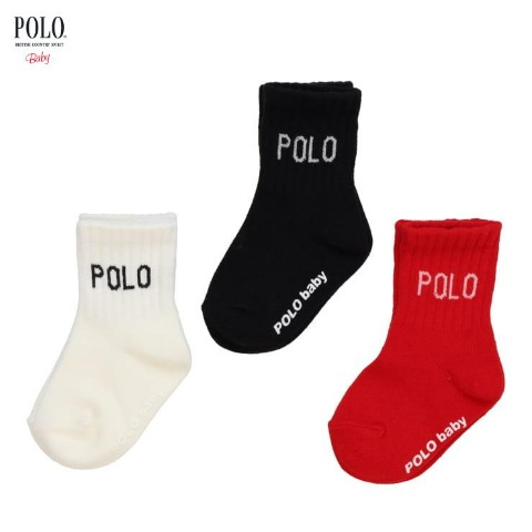 ベビー　3足組ソックス（9-15cm・POLO BCS Baby）