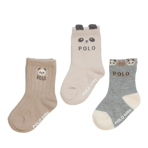 ベビー　3足組ソックス（9-15cm・POLO BCS Baby）