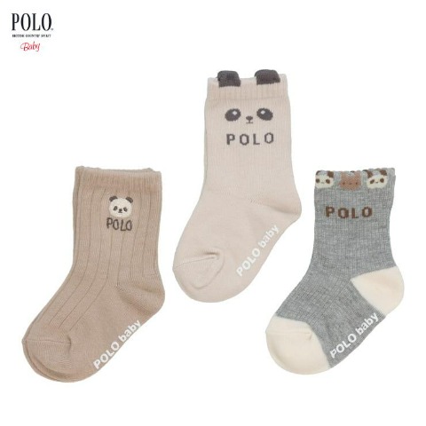 ベビー　3足組ソックス（9-15cm・POLO BCS Baby）