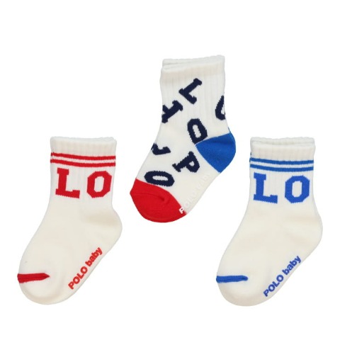 ベビー　3足組ソックス（9-15cm・POLO BCS Baby）
