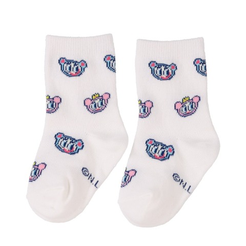 ベビー　クルーソックス（9-15cm　エンジェルブルー）