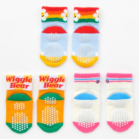ベビー 　3足組スニーカーインソックス (9～15cm・wiggle wiggle)