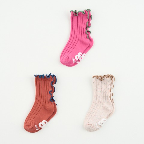 3足組ソックス (9-15cm　&mignon)
