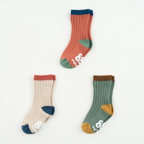 3足組ソックス (9-15cm　&mignon)
