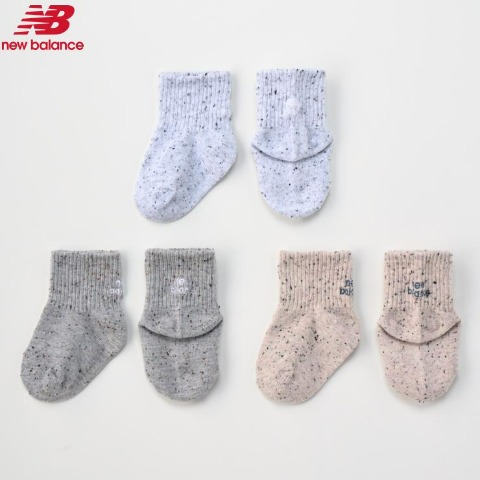 3足組ソックス (9-15cm　New Balance) グレー 212