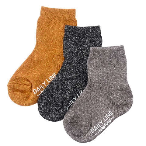 ベビー　3足組クルーソックス（9～15cm・DAILY LINE）