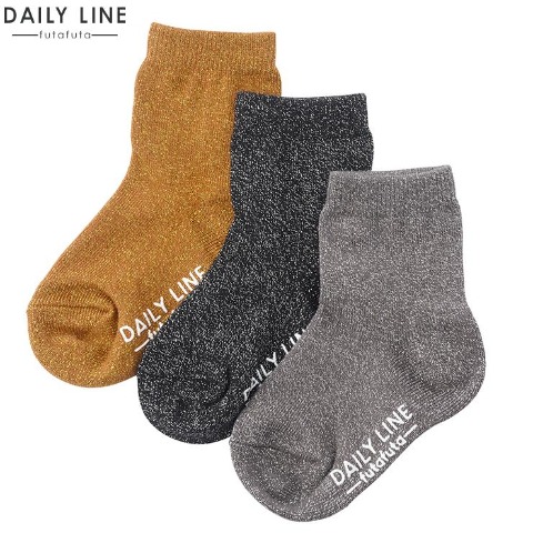 ベビー　3足組クルーソックス（9～15cm・DAILY LINE）