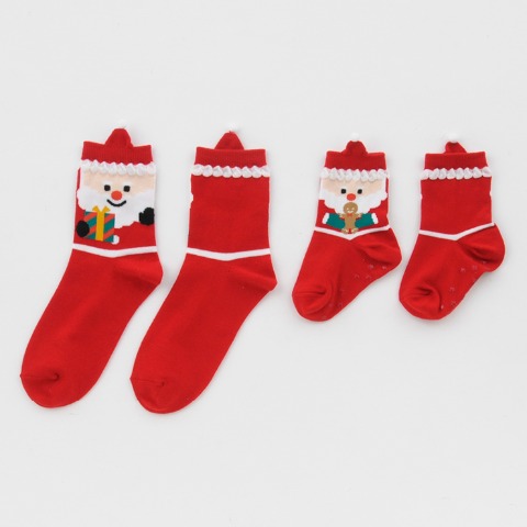 2足組親子クルーソックス（9～15㎝・23～25㎝）