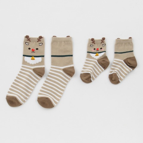 2足組親子クルーソックス（9～15㎝・23～25㎝）