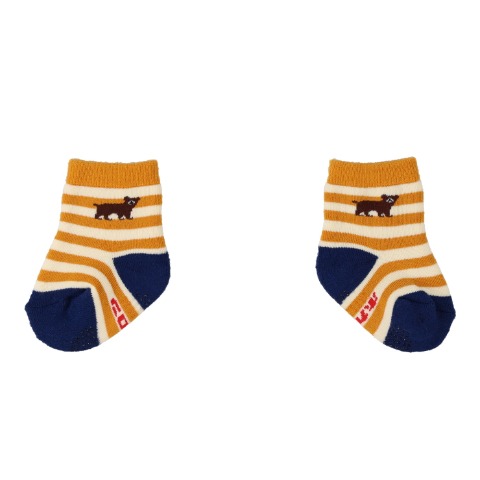 ベビー　3足組ソックス（9～15cm　ホカロン/テンモン家族）