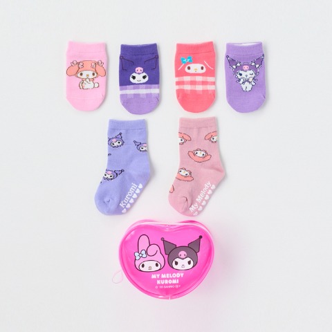 ベビー　ソックス6点セット（9-15cm・マイメロディ・クロミ)