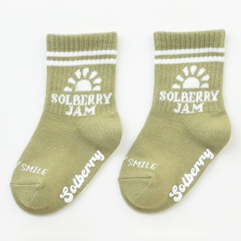 ベビー　3足組クルーソックス（9～15cm　Solberry Jam）
