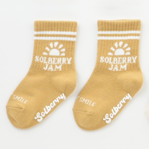 ベビー　3足組クルーソックス（9～15cm　Solberry Jam）