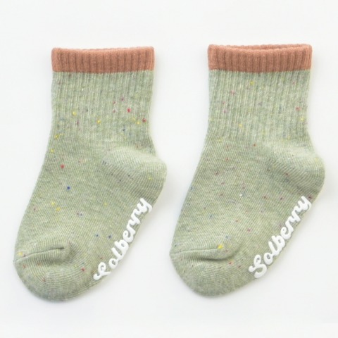 ベビー　3足組クルーソックス（9～15cm　Solberry Jam）