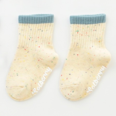 ベビー　3足組クルーソックス（9～15cm　Solberry Jam）