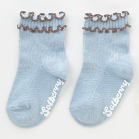 ベビー　3足組クルーソックス（9～15cm　Solberry Jam）